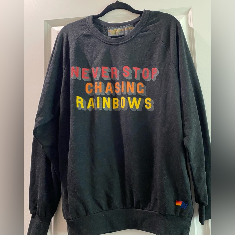AV Nation Never Stop Chasing Rainbows Crewneck
